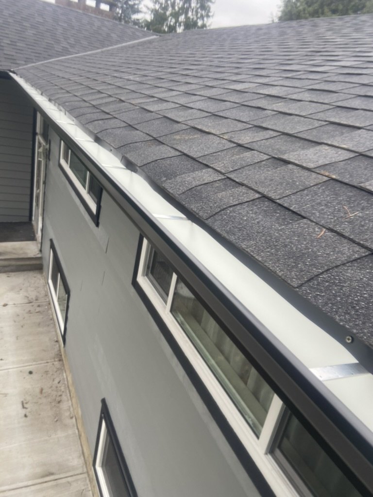 Finished roof edge and gutterline detail