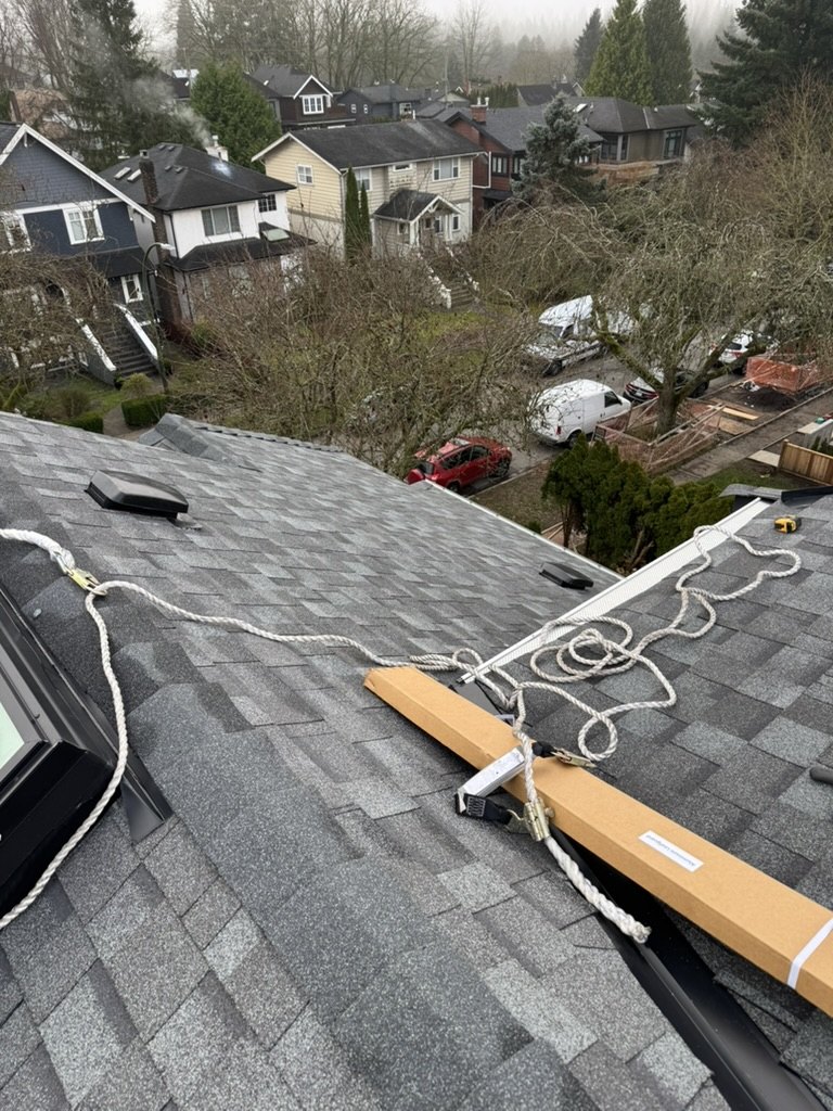Finished asphalt shingle roof project in Metro Vancouver