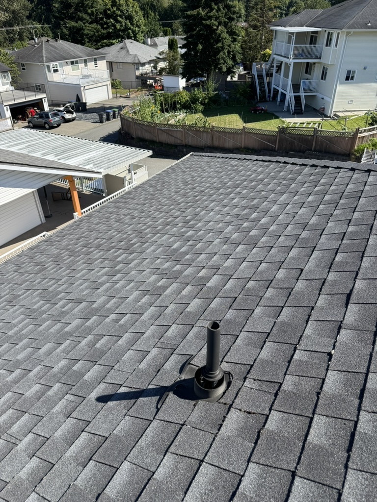 Roof repair around a pipe boot flashing penetration