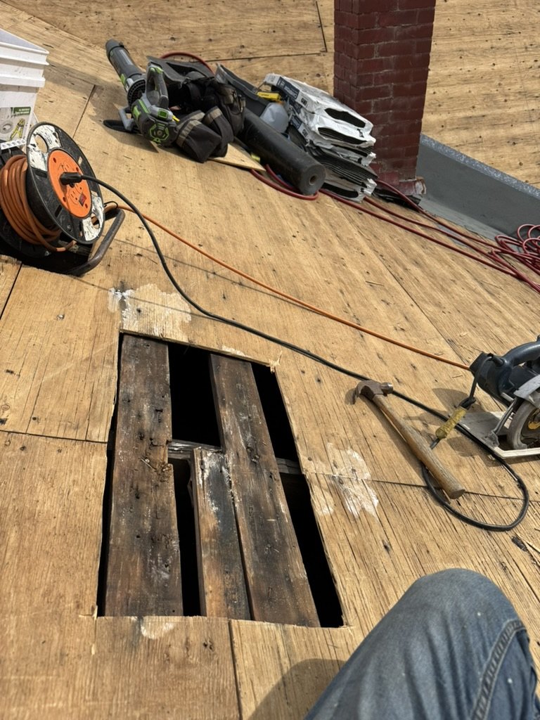 Roof deck opening and repair review